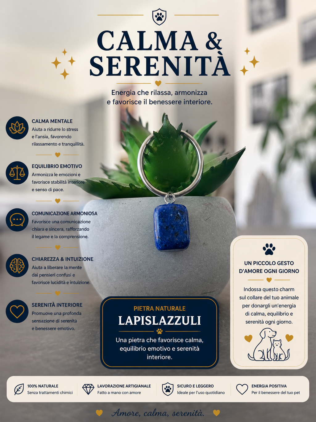 Charm - calma e serenità - lapislazzuli