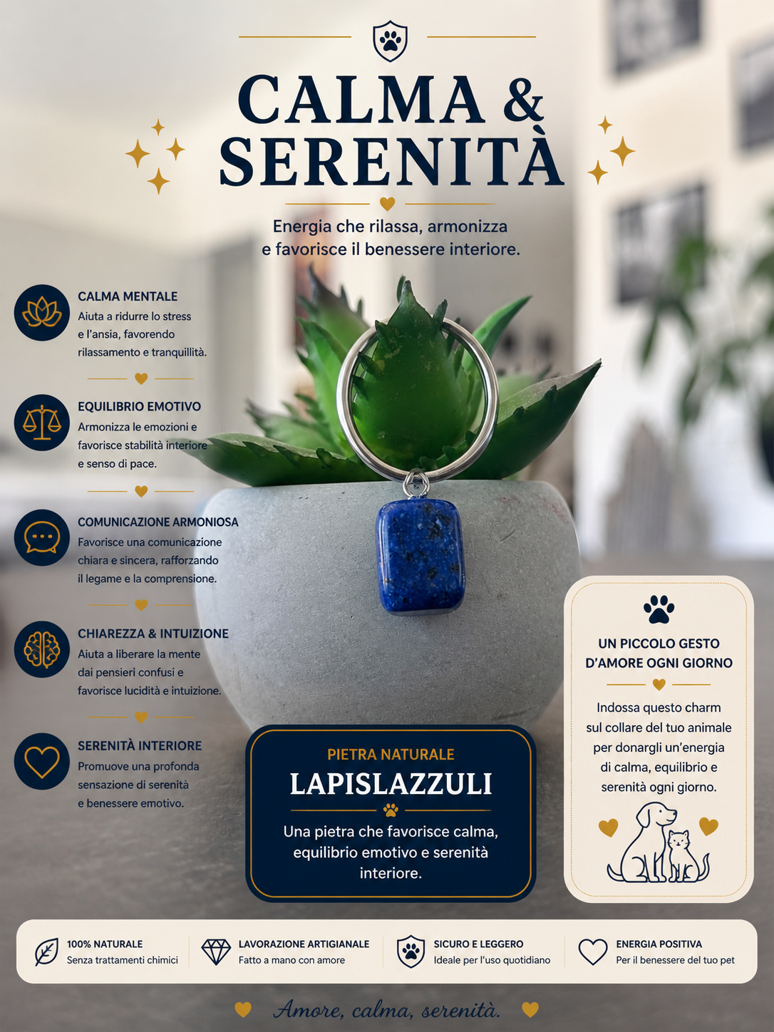 Charm - calma e serenità - lapislazzuli