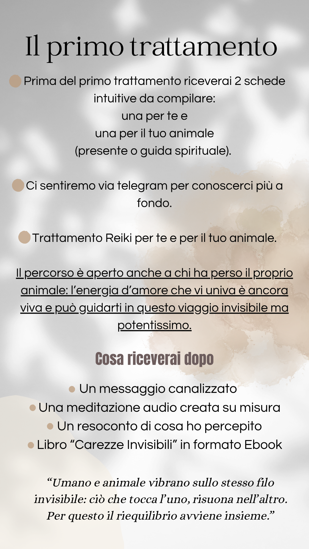 VIAGGIO ENERGETICO CON IL TUO ANIMALE