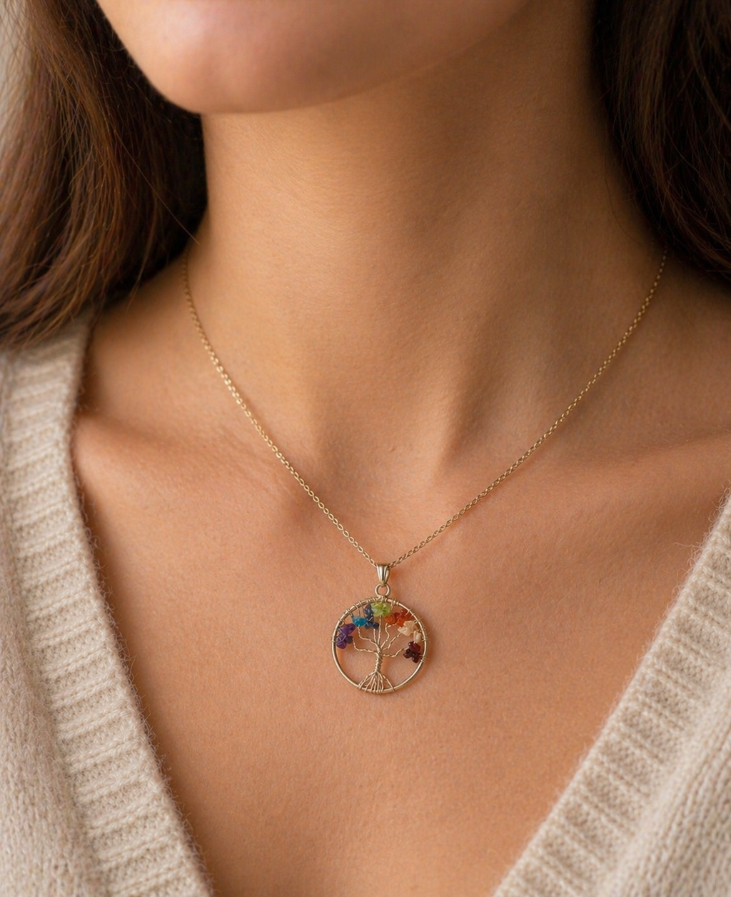 COLLANA ALBERO DELLA VITA – 7 CHAKRA
