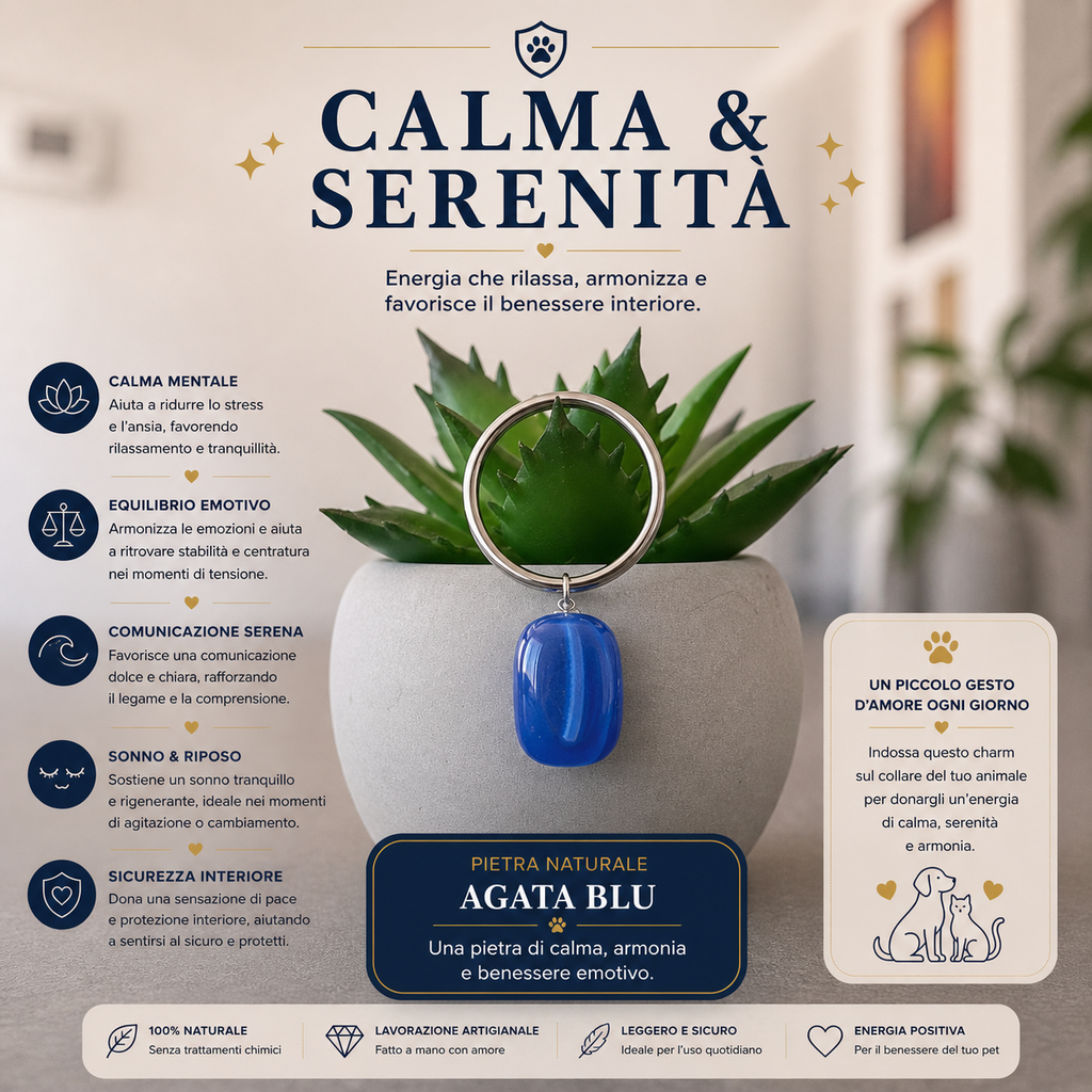 Charm - calma e serenità - Agata blu