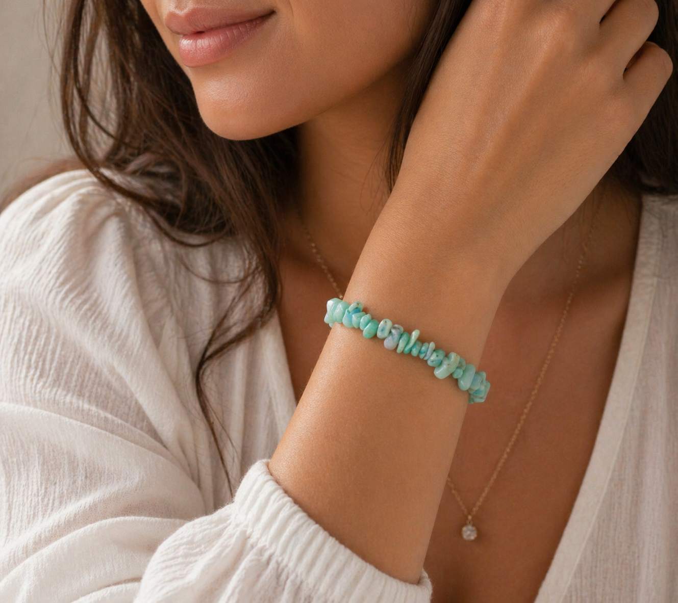 BRACCIALE IN AMAZZONITE