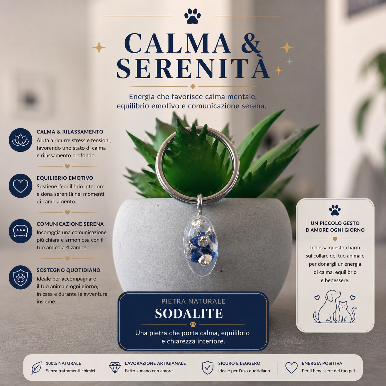 Charm - calma e serenità - sodalite