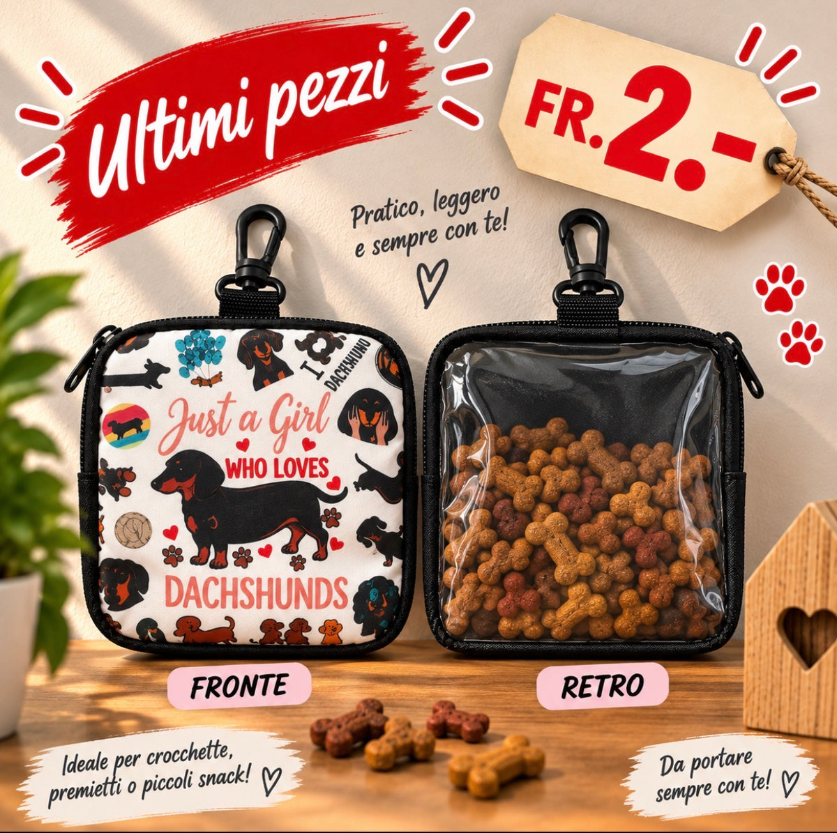 Porta snack per cani