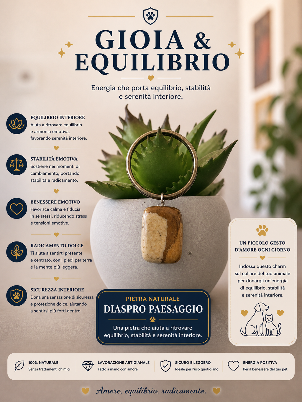 Charm - Gioia e equilibrio - diaspro paesaggio