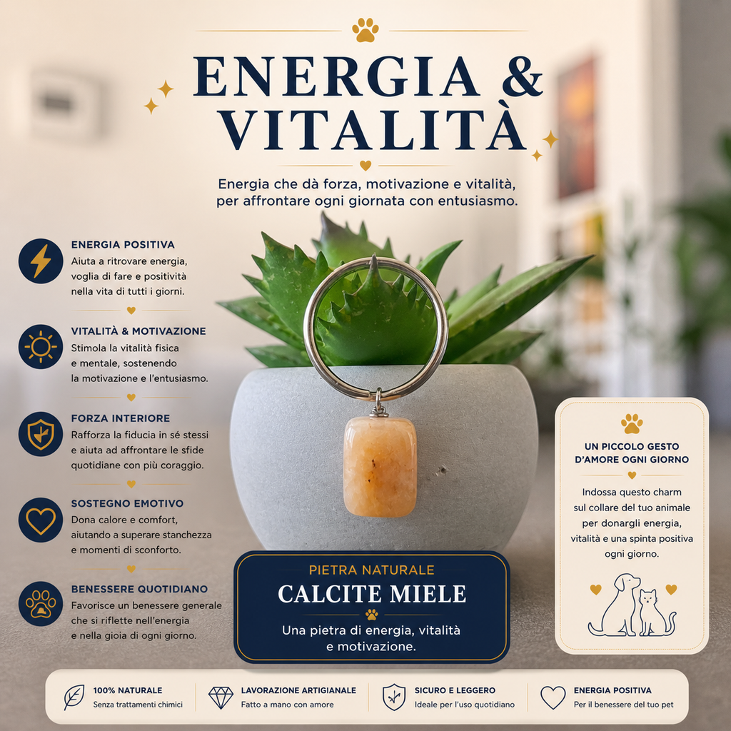 Charm - energia e vitalità - calcite miele