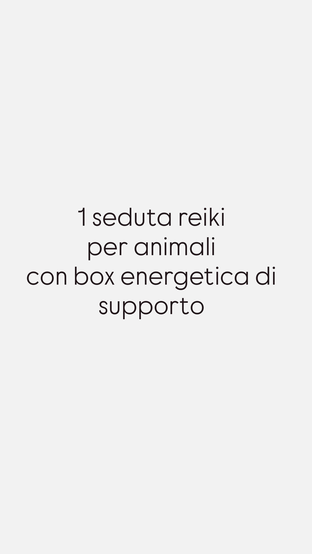 Seduta Reiki per Animali + Box di Supporto Energetico
