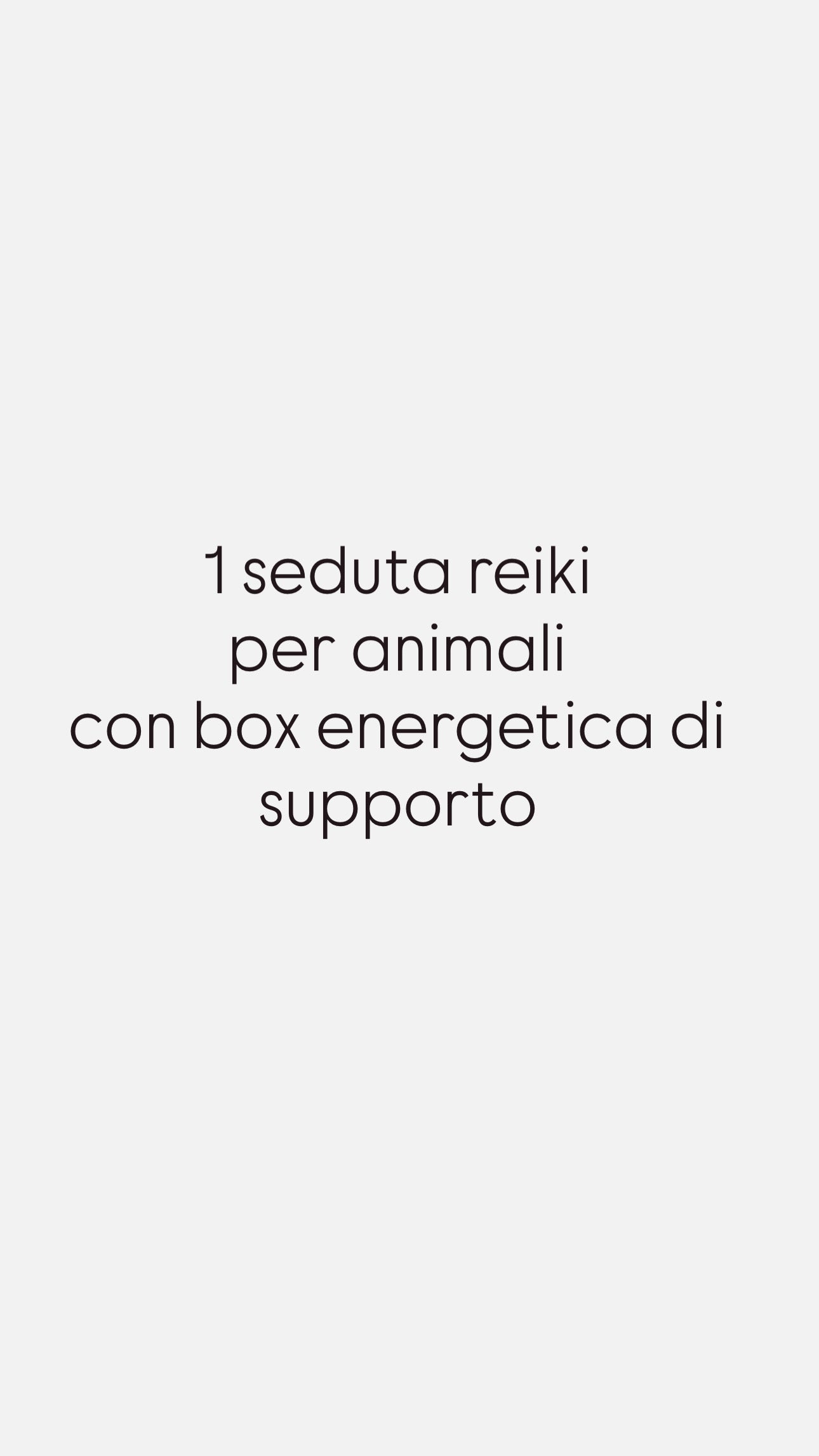 Seduta Reiki per Animali + Box di Supporto Energetico