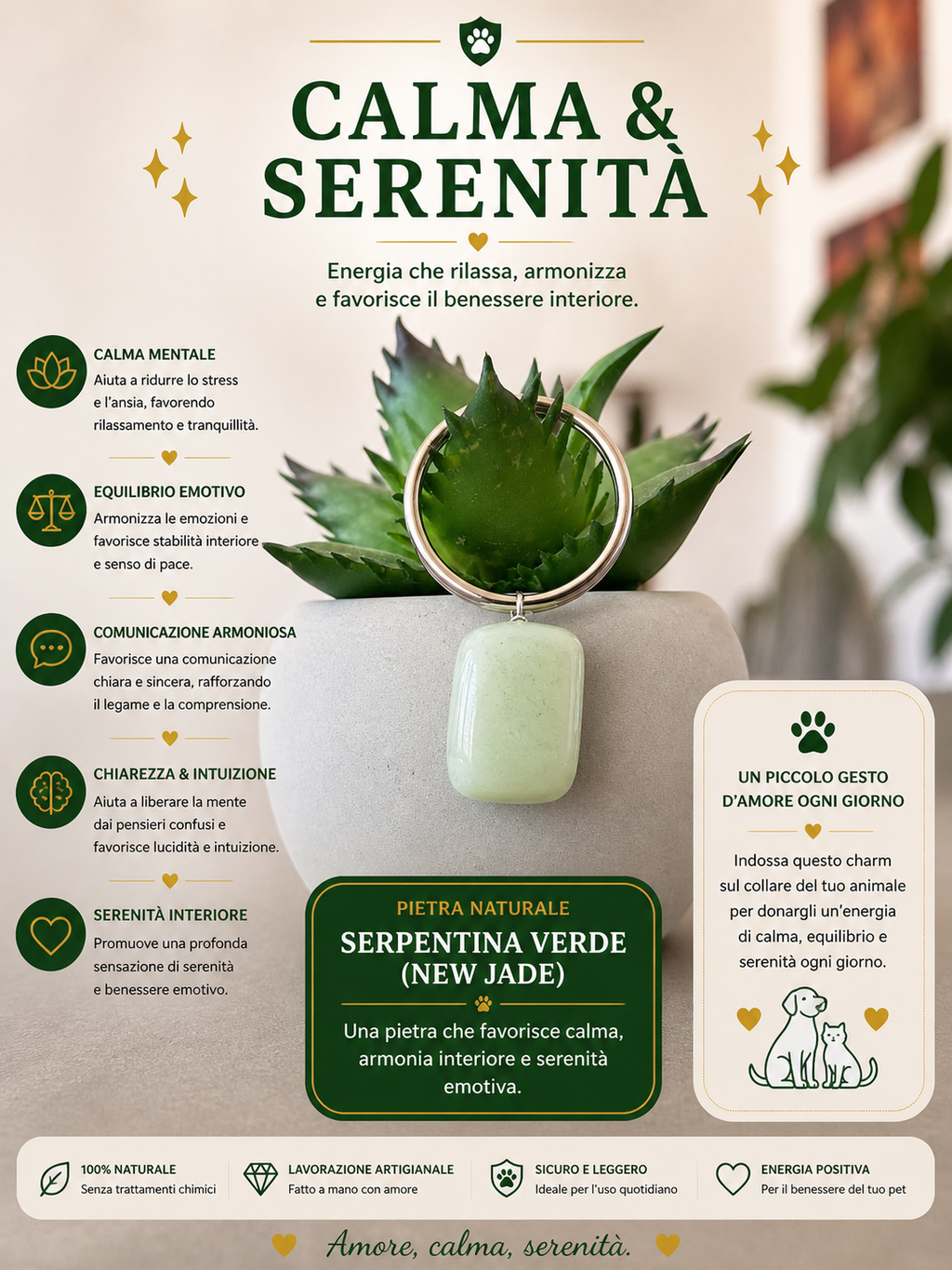 Charm - calma e serenità - serpentina verde