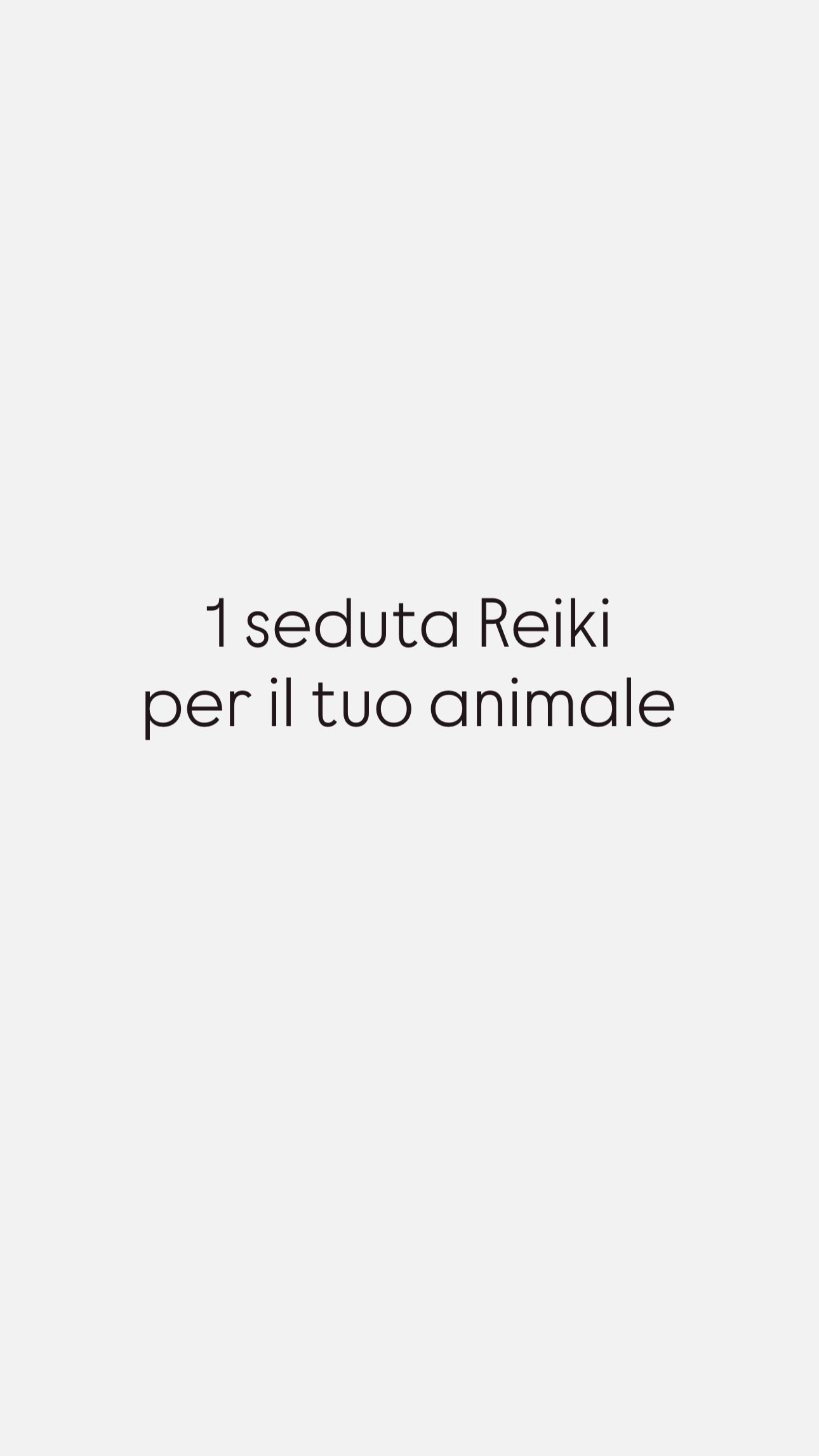 SEDUTA DI REIKI A DISTANZA - ANIMALI